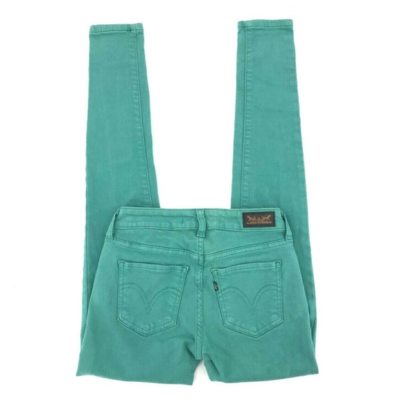 Levis 535 Legging Skinny Jeans Size 1 Medium Green - Picture 6 of 6